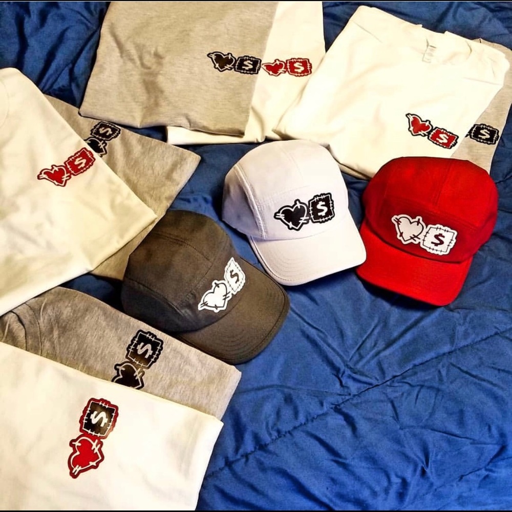 T-shirts and hats